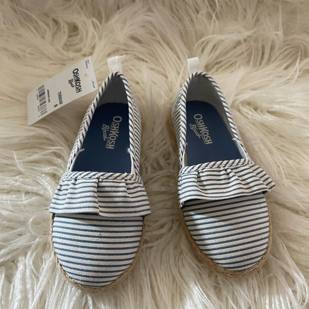 OshKosh B'gosh Kids Blue and White Striped Espadrilles